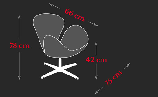 Swan Chair Arne Jacobsen Maße